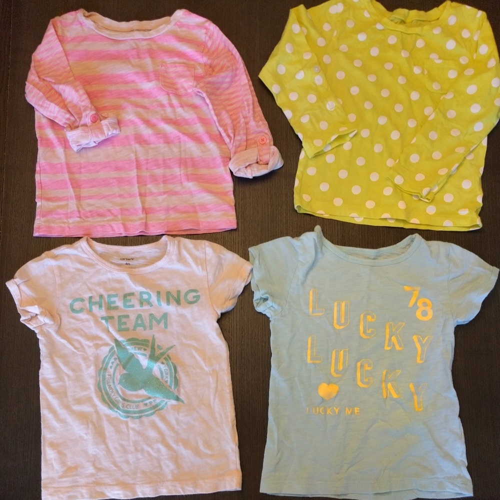 Bundle of 4 Carters shirts, size 4